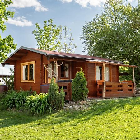 Trebivlice Cozy Wood Hut On The Farmヴィラ エクステリア 写真