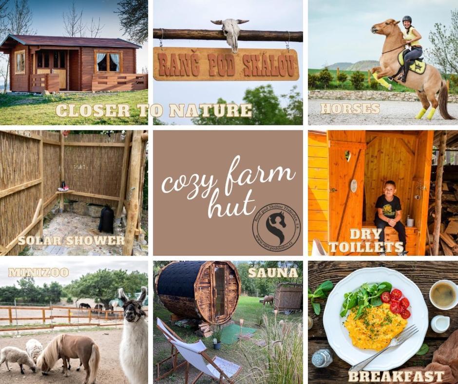 Trebivlice Cozy Wood Hut On The Farmヴィラ エクステリア 写真
